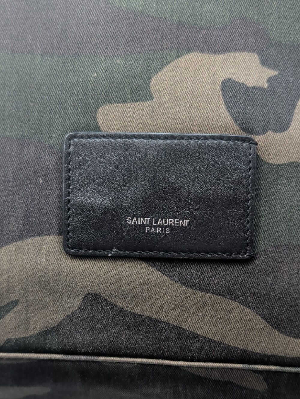 Saint Laurent Camouflage Backpack in Black and Green - Picture 5 of 10